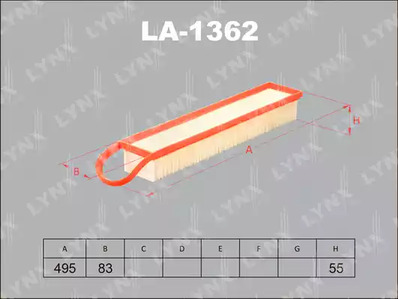 Воздушный фильтр LYNXAUTO LA-1362