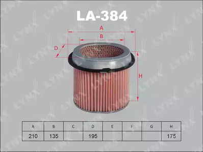 Воздушный фильтр LYNXAUTO LA-384