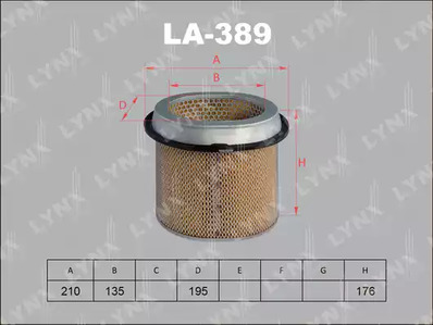 Воздушный фильтр LYNXAUTO LA-389