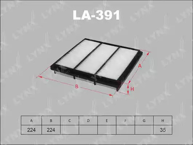 Воздушный фильтр LYNXAUTO LA-391