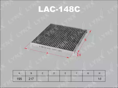 Фильтр воздуха во внутренном пространстве LYNXAUTO LAC-148C