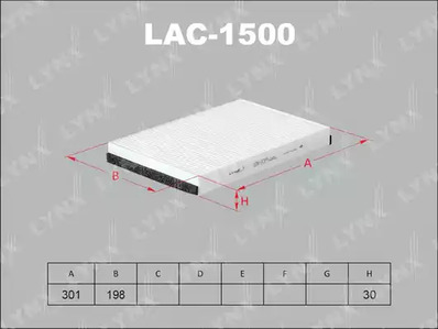 Салонный фильтр LYNXAUTO LAC-1500
