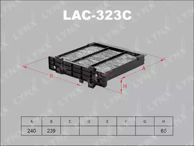 Фильтр салона LYNXAUTO LAC-323C