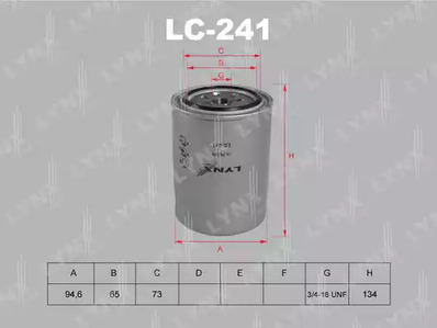 Масляный фильтр LYNXAUTO LC-241