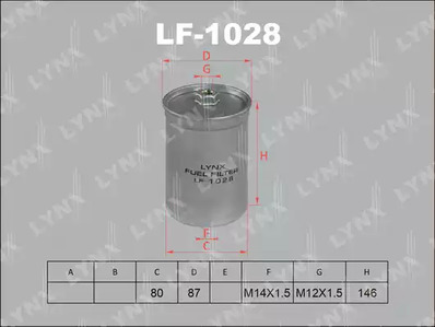 Топливный фильтр LYNXAUTO LF-1028