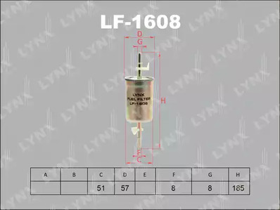 Топливный фильтр LYNXAUTO LF-1608