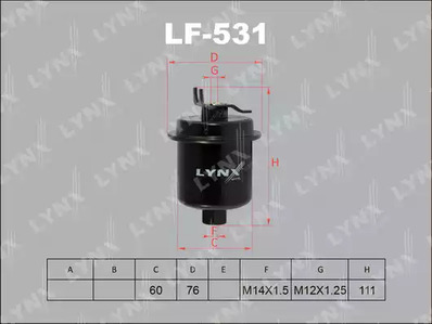 Фильтр топливный двс LYNXAUTO LF-531