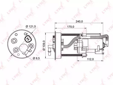 Топливный фильтр LYNXAUTO LF-953M