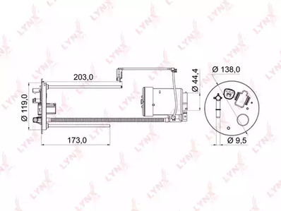 Топливный фильтр LYNXAUTO LF-968M
