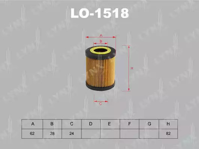 Масляный фильтр LYNXAUTO LO-1518