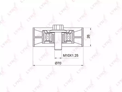 Ролик натяжителя LYNXAUTO PB-5031