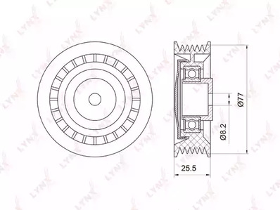 Ролик натяжной LYNXAUTO PB-5036