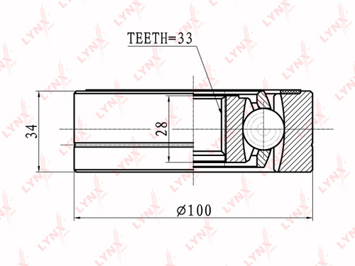 Шрус внутренний к-кт LYNXAUTO CI-8008