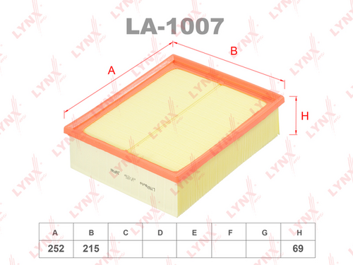 Воздушный фильтр LYNXAUTO LA-1007