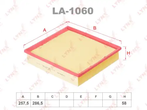 Воздушный фильтр LYNXAUTO LA-1060