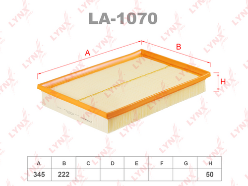 Воздушный фильтр LYNXAUTO LA-1070