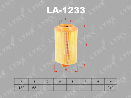 Воздушный фильтр LYNXAUTO LA-1233
