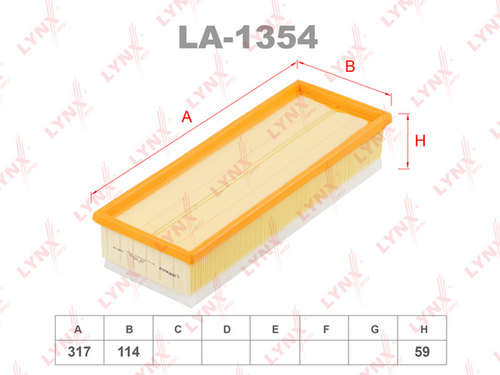 Воздушный фильтр LYNXAUTO LA-1354