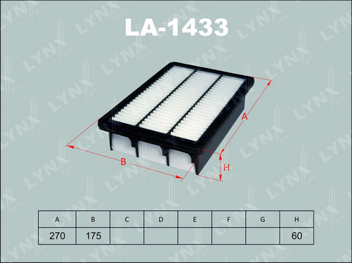 Воздушный фильтр LYNXAUTO LA-1433