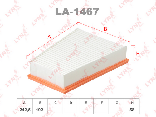 Воздушный фильтр LYNXAUTO LA-1467