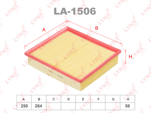 Воздушный фильтр LYNXAUTO LA-1506
