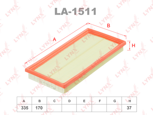 Воздушный фильтр LYNXAUTO LA-1511