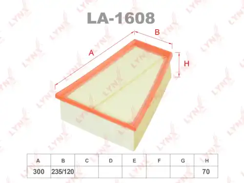Воздушный фильтр LYNXAUTO LA-1608