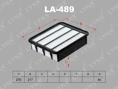 Воздушный фильтр LYNXAUTO LA-489