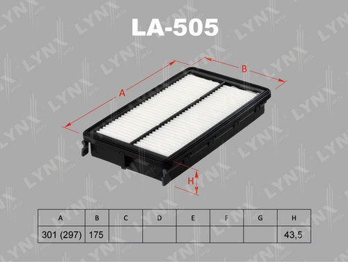 Воздушный фильтр LYNXAUTO LA-505