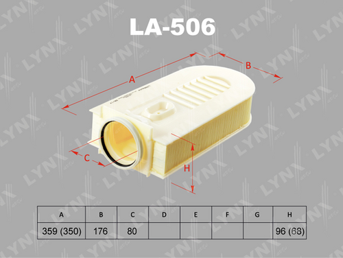 Воздушный фильтр LYNXAUTO LA-506