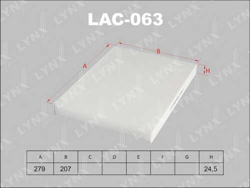 Салонный фильтр LYNXAUTO LAC-063