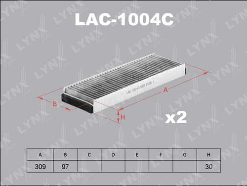 Салонный фильтр LYNXAUTO LAC-1004