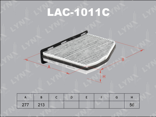 Фильтр воздушный салонный LYNXAUTO LAC-1011