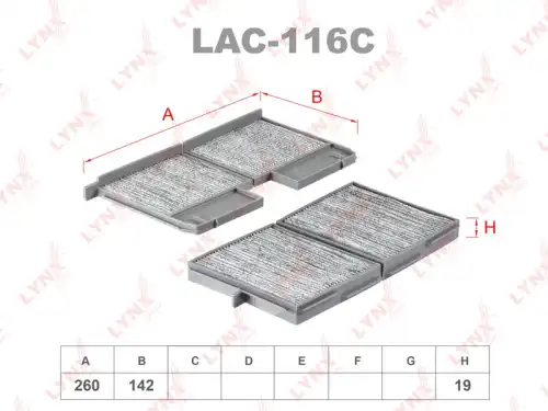 Салонный фильтр LYNXAUTO LAC-116C