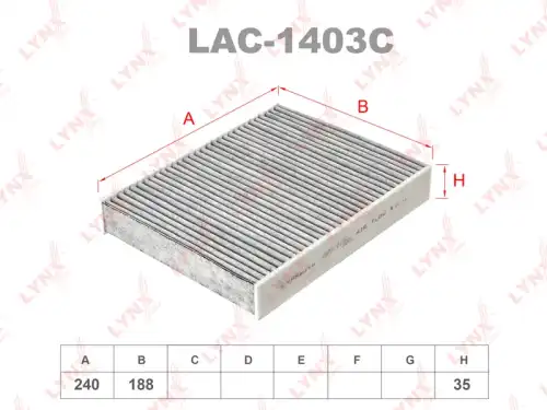 Салонный фильтр LYNXAUTO LAC-1403C