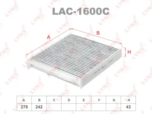 Салонный фильтр LYNXAUTO LAC-1600C