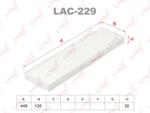 Фильтр салона LYNXAUTO LAC-229