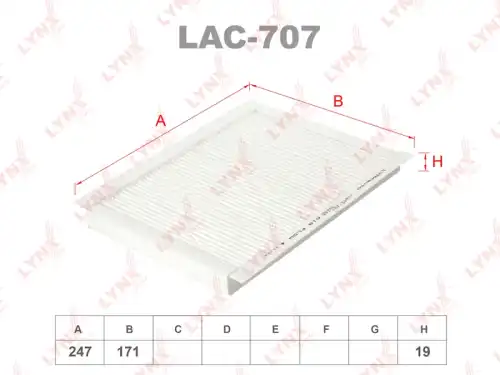 Салонный фильтр LYNXAUTO LAC-707
