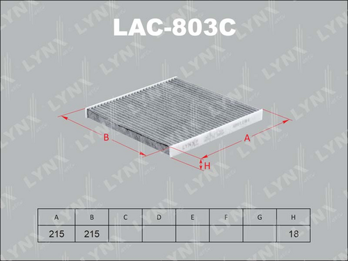 Салонный фильтр LYNXAUTO LAC-803C