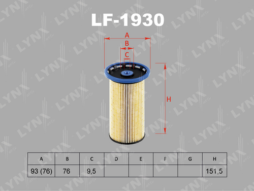 Фильтр топливный LYNXAUTO LF-1930