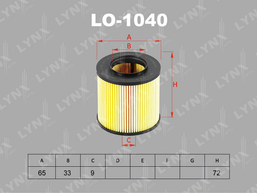 Масляный фильтр LYNXAUTO LO-1040