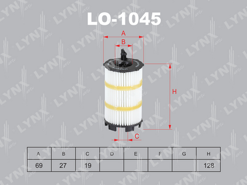 Масляный фильтр LYNXAUTO LO-1045