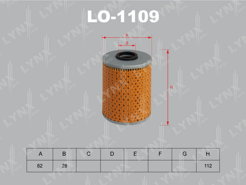 Масляный фильтр LYNXAUTO LO-1109