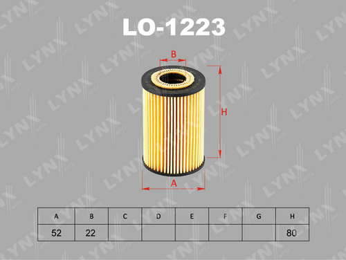 Масляный фильтр LYNXAUTO LO-1223