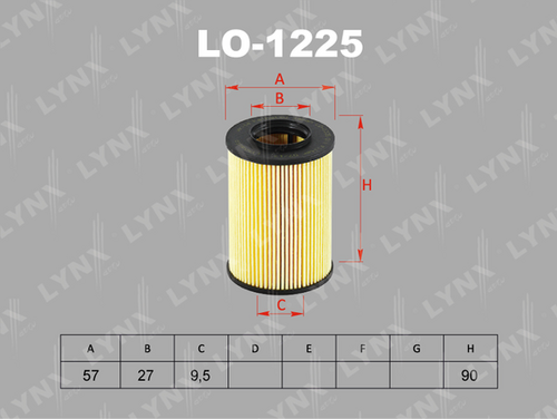 Масляный фильтр LYNXAUTO LO-1225
