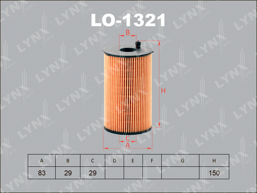 Масляный фильтр LYNXAUTO LO-1321
