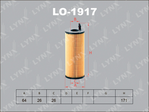 Масляный фильтр LYNXAUTO LO-1917