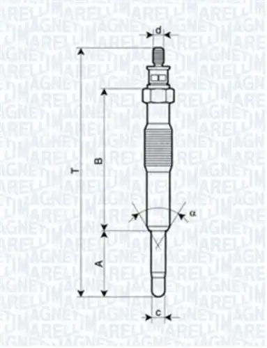 Свеча накала MAGNETI MARELLI 062900017304