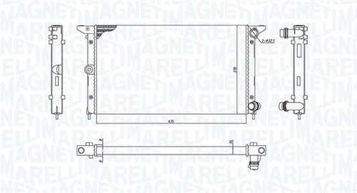 Bm1949 радиатор охлаждения двигателя vw sharan 1.9tdi/2.0 95- MAGNETI MARELLI 350213194900