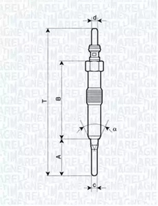 Свеча накала MAGNETI MARELLI 062900089304